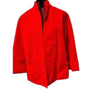 DaRue Tailored Vintage UltraSuede Jacket Long Sleeve Open Front Size 14 Women's.